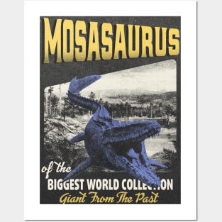 Mosasaurus Retro Art - The Biggest World Collection / Giant From The Past Posters and Art